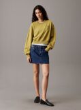 Green Boxy Cotton Terry Sweatshirt  Women