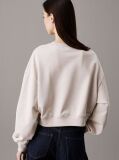 Grey Boxy Cotton Terry Sweatshirt  Women