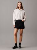 Grey Boxy Cotton Terry Hoodie  Women