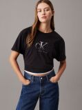 Black Relaxed Monogram T-shirt  Women