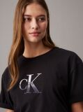 Black Relaxed Monogram T-shirt  Women