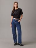 Black Relaxed Monogram T-shirt  Women