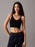 Black Stretch Knit Bralette Top  Women