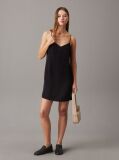Black Satin Bustier Slip Dress  Women