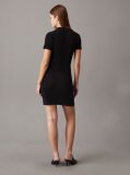 Black Slim Textured Rib Mini Dress  Women