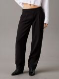 Black Soft Viscose Pleated Trousers  Women