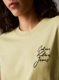 Πράσινο T-shirt Με Λογότυπο Σε Στενή Γραμμή  Γυναίκα