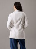 White Soft Twill Tie Back Blazer  Women