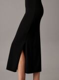 Black Slim Knit Racerback Maxi Dress  Women