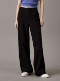 Black Soft Cotton Linen Trousers  Women