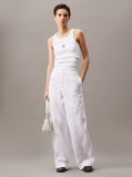 White Soft Cotton Linen Trousers  Women