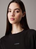 Black Slim Cropped Badge T-shirt  Women