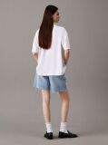 White Boyfriend Badge T-shirt  Women