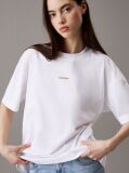 White Boyfriend Badge T-shirt  Women
