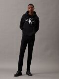 Black Monogram Hoodie  Men