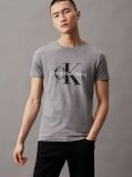 Γκρι Slim T-Shirt Με Μονόγραμμα  Άνδρας