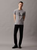 Γκρι Slim T-Shirt Με Μονόγραμμα  Άνδρας