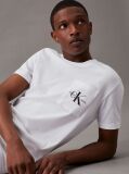Λευκό Slim T-Shirt Με Μονόγραμμα Στη Τσέπη  Άνδρας