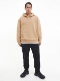 Brown Relaxed Logo Tape Hoodie  Men