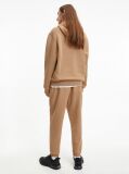 Brown Relaxed Logo Tape Hoodie  Men