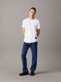 White Cotton Badge T-shirt  Men
