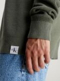 Green Texture Mix Cotton Jumper  Men