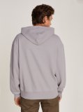 Γκρι Hoodie Με Ανάγλυφο Λογότυπο  Άνδρας