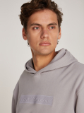Γκρι Hoodie Με Ανάγλυφο Λογότυπο  Άνδρας