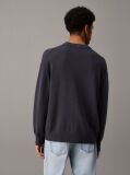 Black Oversized Cotton Wool Jumper  Men