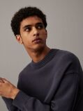 Black Oversized Cotton Wool Jumper  Men