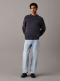 Black Oversized Cotton Wool Jumper  Men
