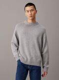 Grey Oversized Cotton Wool Jumper  Men