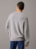 Grey Oversized Cotton Wool Jumper  Men