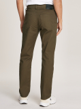 Black Straight Cotton Twill Trousers  Men
