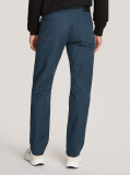 Blue Straight Cotton Twill Trousers  Men