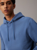 Μπλε Hoodie Από Χοντρό Fleece  Άνδρας