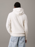 White Chenille Monogram Hoodie  Men