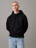 Μαύρο Hoodie Από Βαμβακερό Terry  Άνδρας