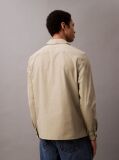 Khaki Relaxed Cotton Ripstop Shirt Jacket  Men