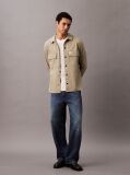 Khaki Relaxed Cotton Ripstop Shirt Jacket  Men