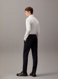 White Slim Poplin Dress Shirt  Men