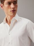 White Slim Poplin Dress Shirt  Men