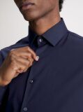 Blue Slim Poplin Dress Shirt  Men