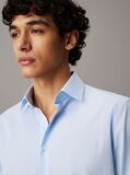 Blue Poplin Stretch Fitted Shirt  Men