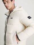 Beige Recycled Nylon Puffer Jacket  Men