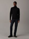 Black Merino Wool Roll Neck Jumper  Men