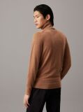 Brown Merino Wool Roll Neck Jumper  Men