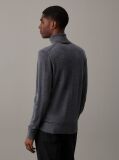 Grey Merino Wool Roll Neck Jumper  Men