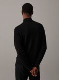 Black Merino Wool Mock Neck Jumper  Men