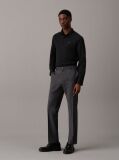 Black Slim Poplin Stretch Shirt  Men
